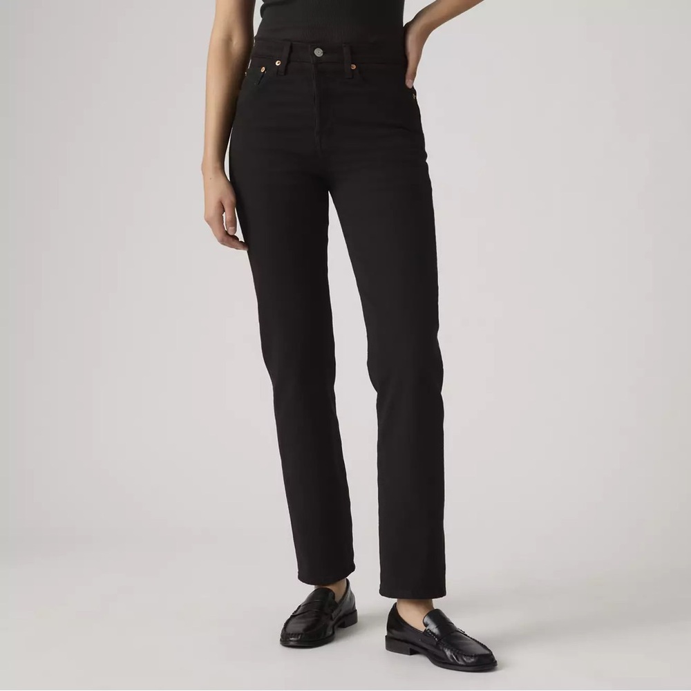 Levi's Wedgie Straight Leg Jeans for Women - Black Size 27
